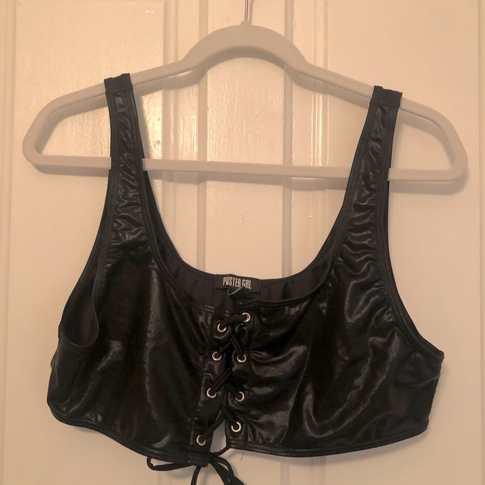 Black Lace Up Bikini